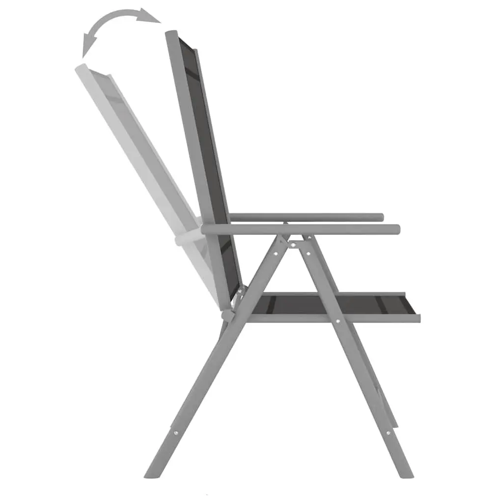 Folding Garden Chairs 4 pcs with Adjustable Backrests and Durable Frame
