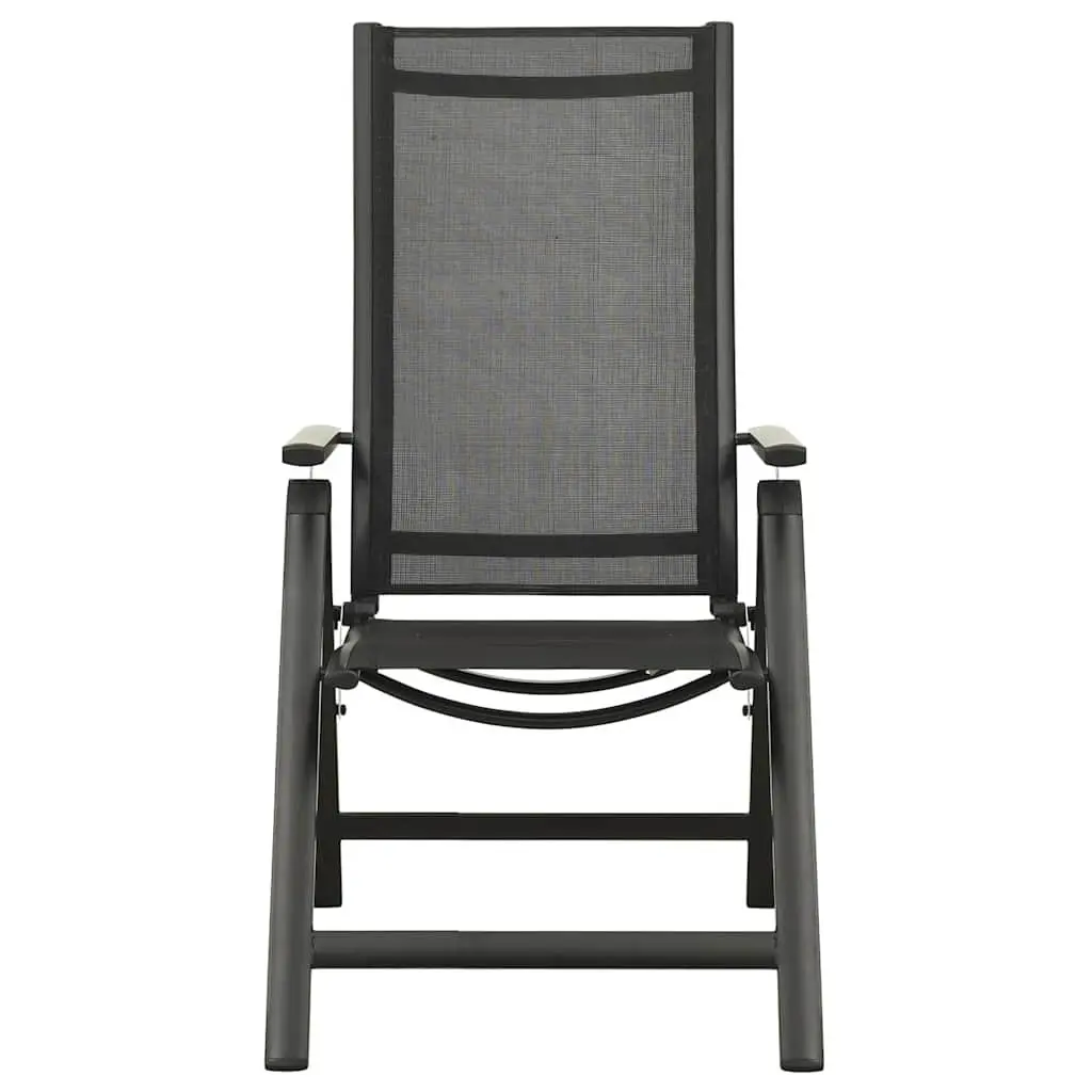 Folding Garden Chairs Set 2 pcs Outdoor Seating Textilene Adjustable Backrest