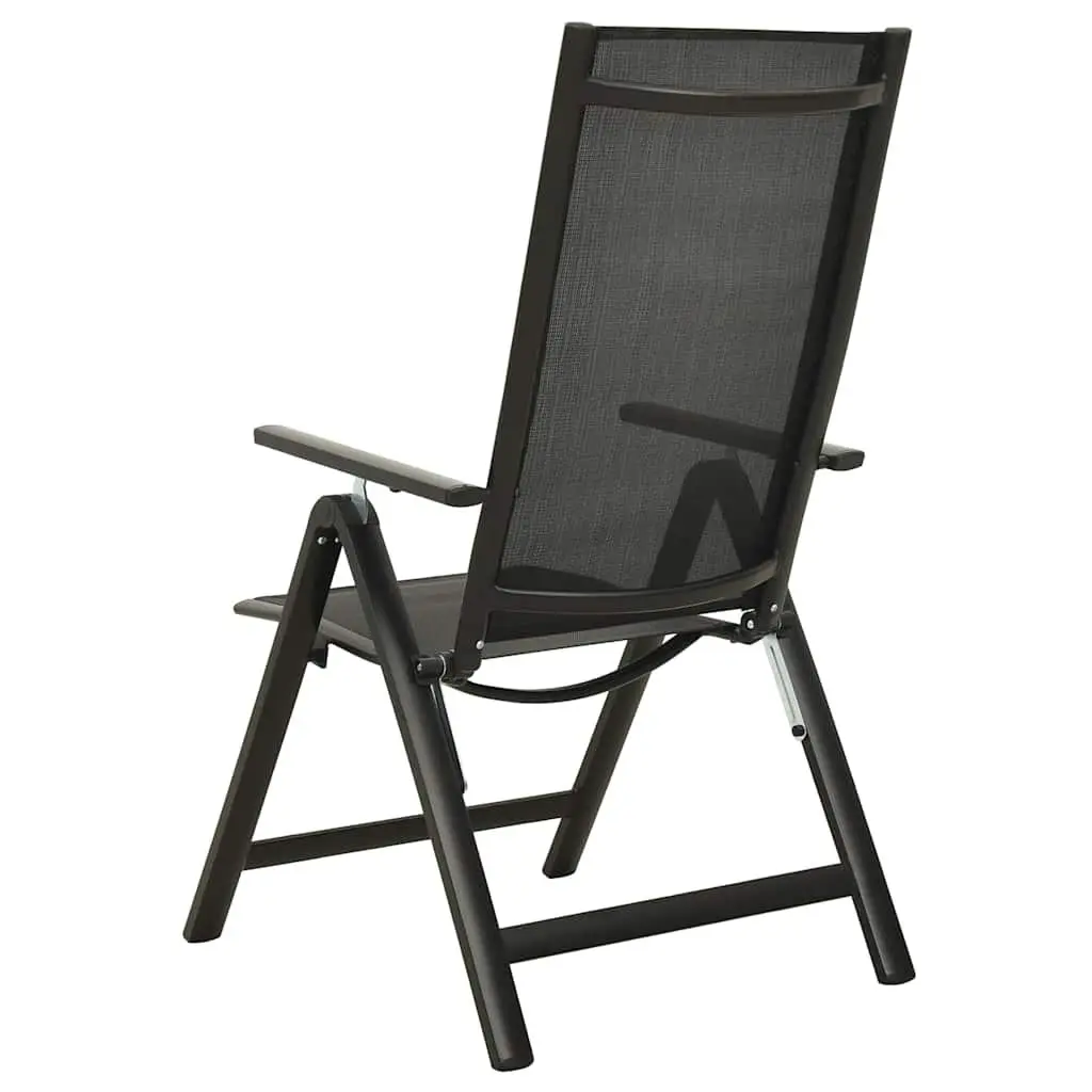 Folding Garden Chairs Set 2 pcs Outdoor Seating Textilene Adjustable Backrest