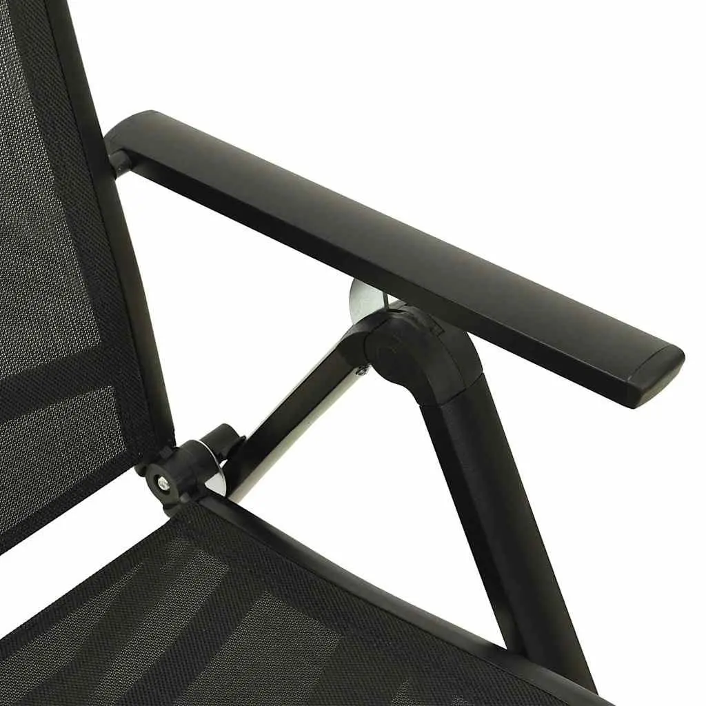 Folding Garden Chairs Set 2 pcs Outdoor Seating Textilene Adjustable Backrest