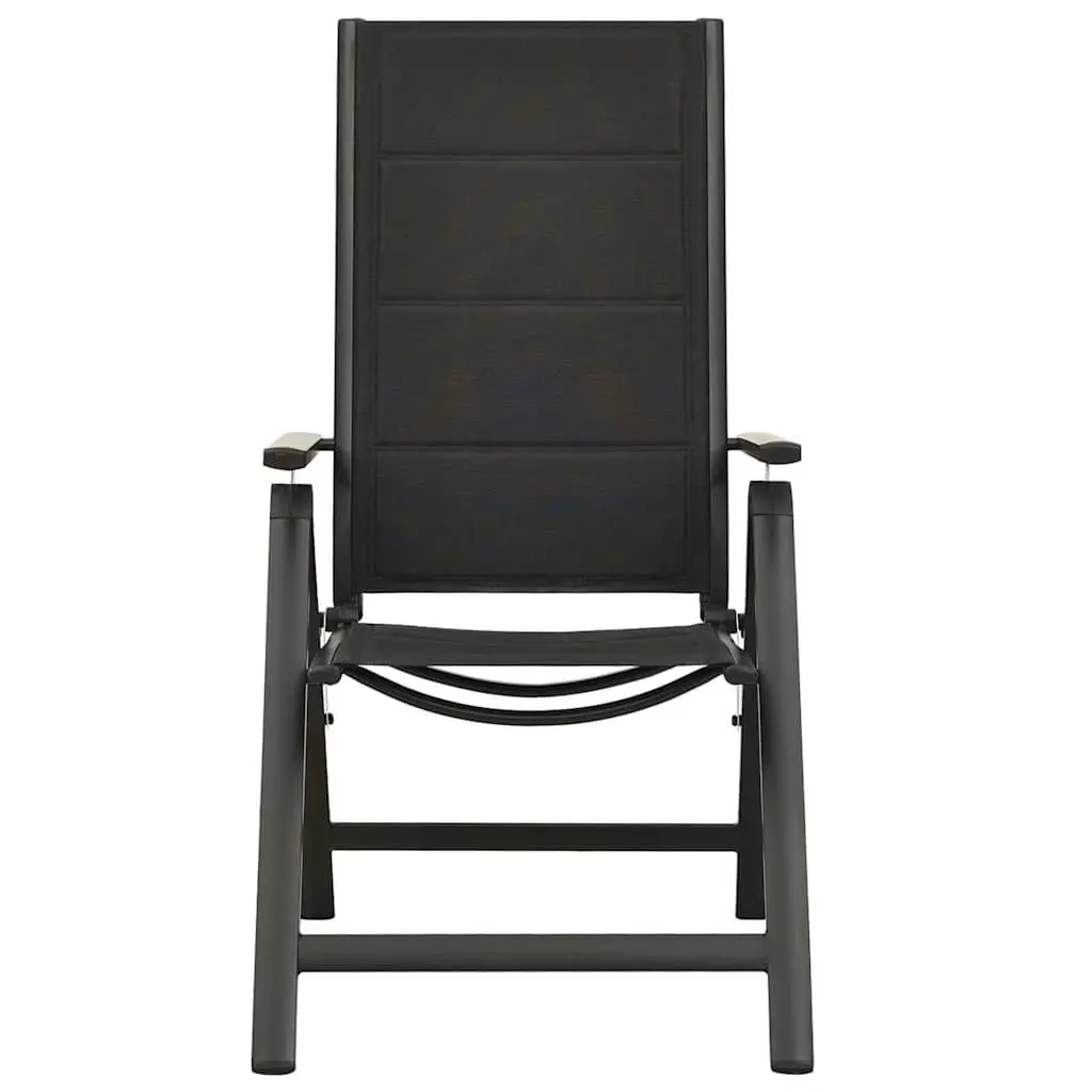 Folding Garden Chairs 2 pcs Outdoor Seating Textilene Seat Adjustable Backrest