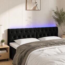 Specifications of the 160 cm Black Velvet LED Headboard