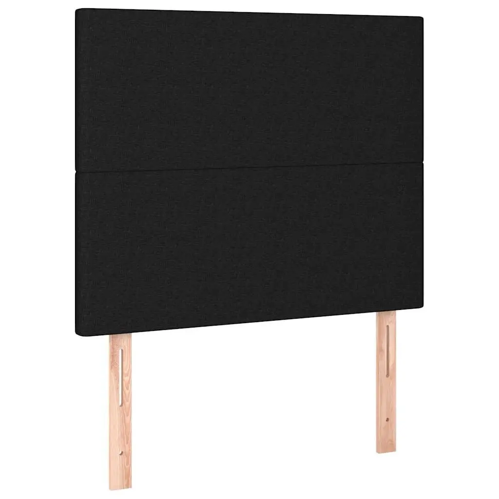 LED Headboard Bedroom 80 cm Black Fabric Adjustable Height Wall Mount Modern