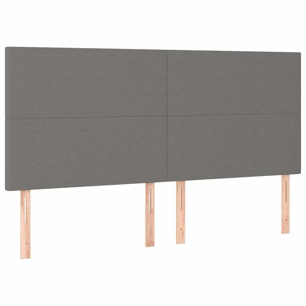 LED Headboard for Bedroom 200 cm Grey Fabric with Adjustable Height and Colourful Lights