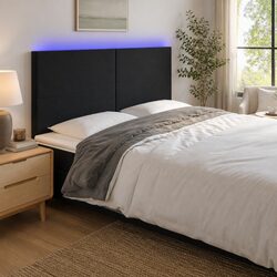 LED Headboard Specifications: 160cm Black Velvet