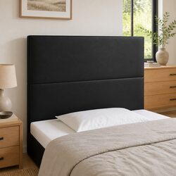 LED Headboard Specifications: 100 cm Black Faux Leather