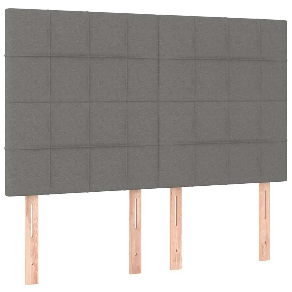 LED Headboard Bedroom 144cm Dark Grey Fabric with Colourful Lights