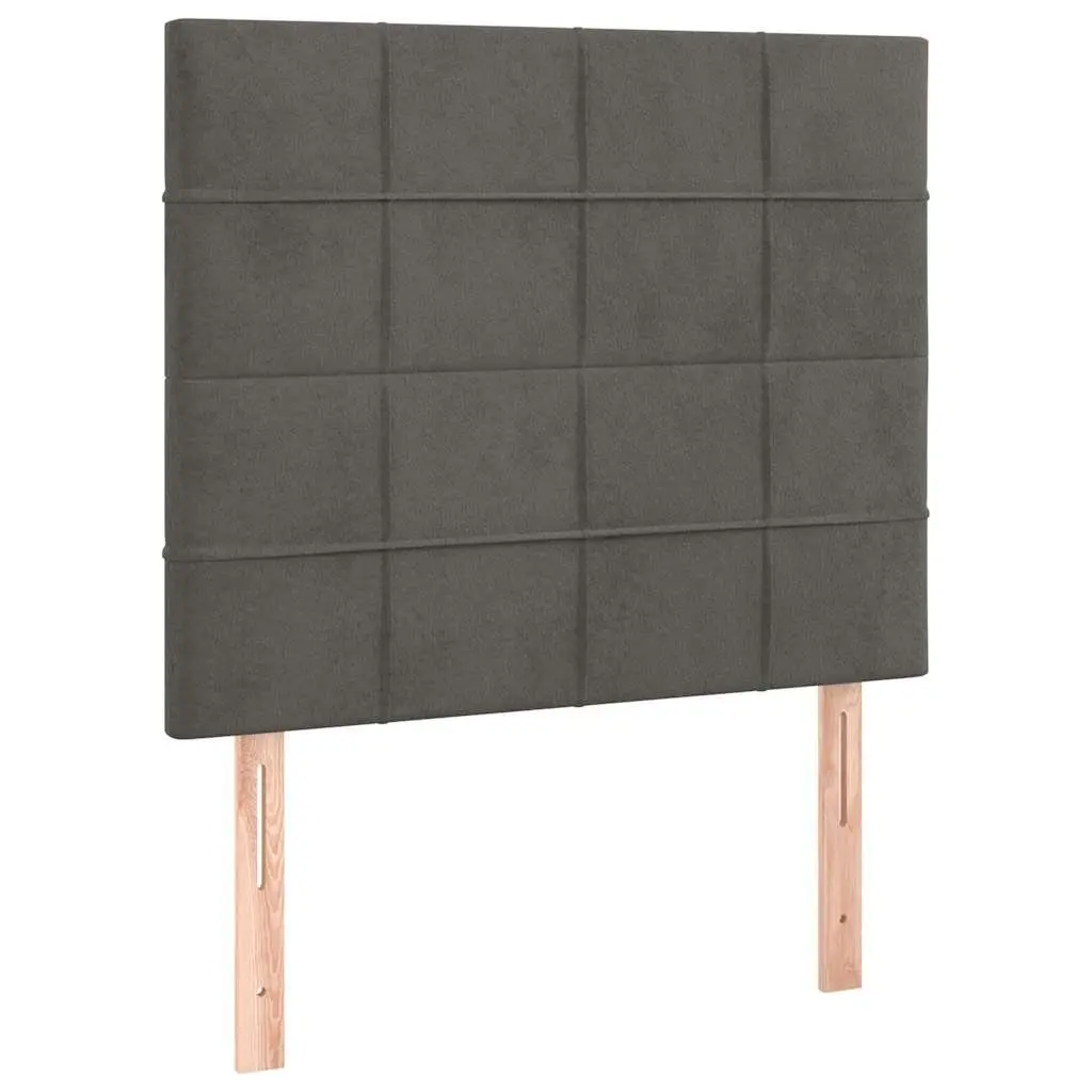LED Headboard 80cm Dark Grey Velvet Bed Backrest Modern Bedroom Furniture