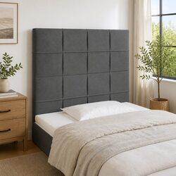 100cm Grey Velvet LED Headboard Specifications