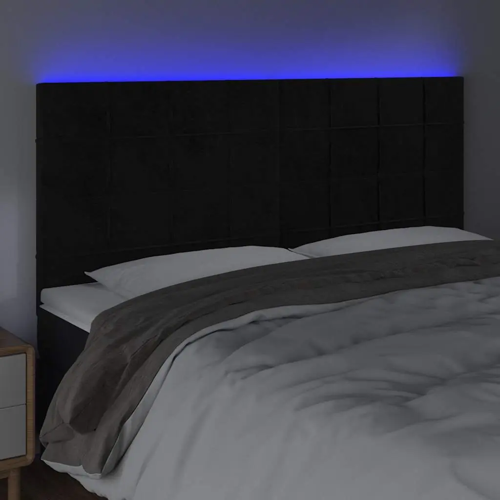 Black Velvet LED Headboard
