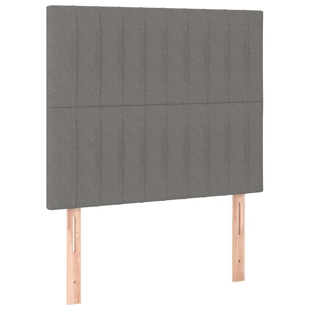 LED Headboard 80cm Grey Fabric Adjustable Height Bed Backrest with Colourful