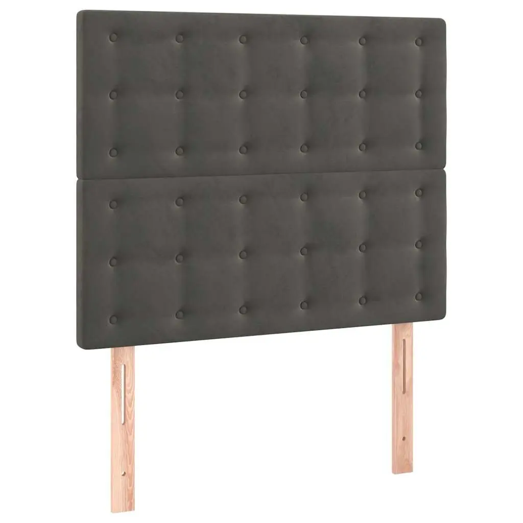 LED Headboard Bedroom 80cm Velvet Modern Furniture Grey