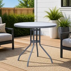 Specifications of 80cm Round Garden Table in Grey