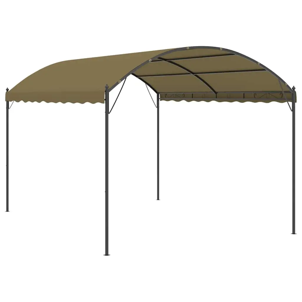 4x3x2.6m Gazebo with Taupe Polyester Canopy
