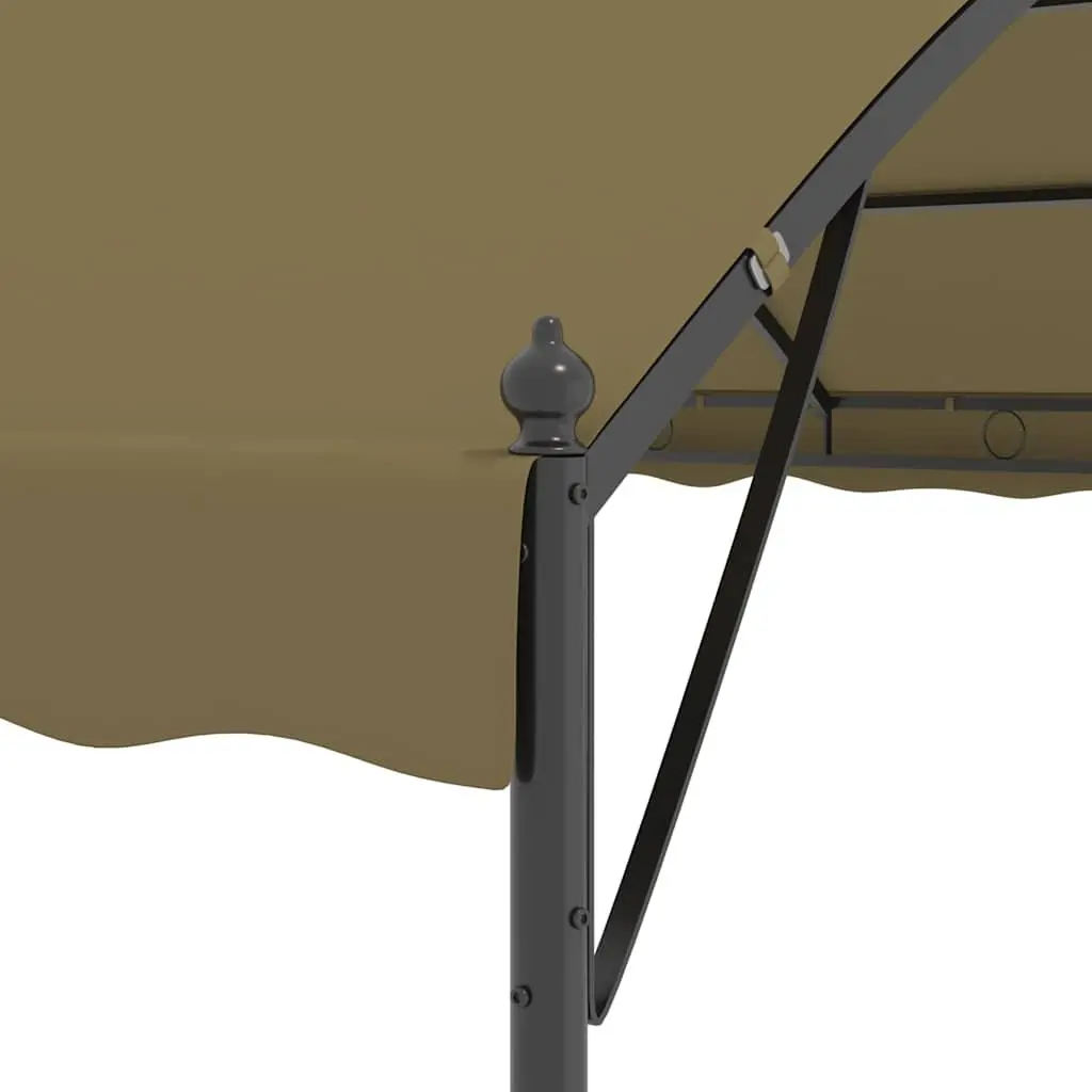 4x3x2.6m Gazebo with Taupe Polyester Canopy