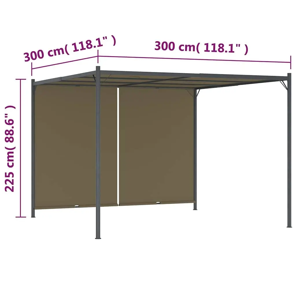Garden Pergola Outdoor Use 3x3m Retractable Sliding Roof Canopy