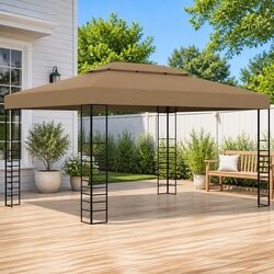 3x4 m Gazebo with Steel Frame and Polyester Roof