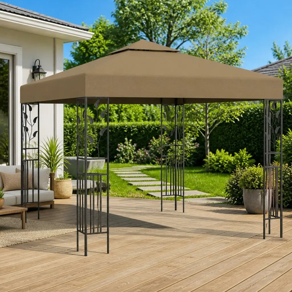 3x3 m Steel Frame Gazebo Canopy