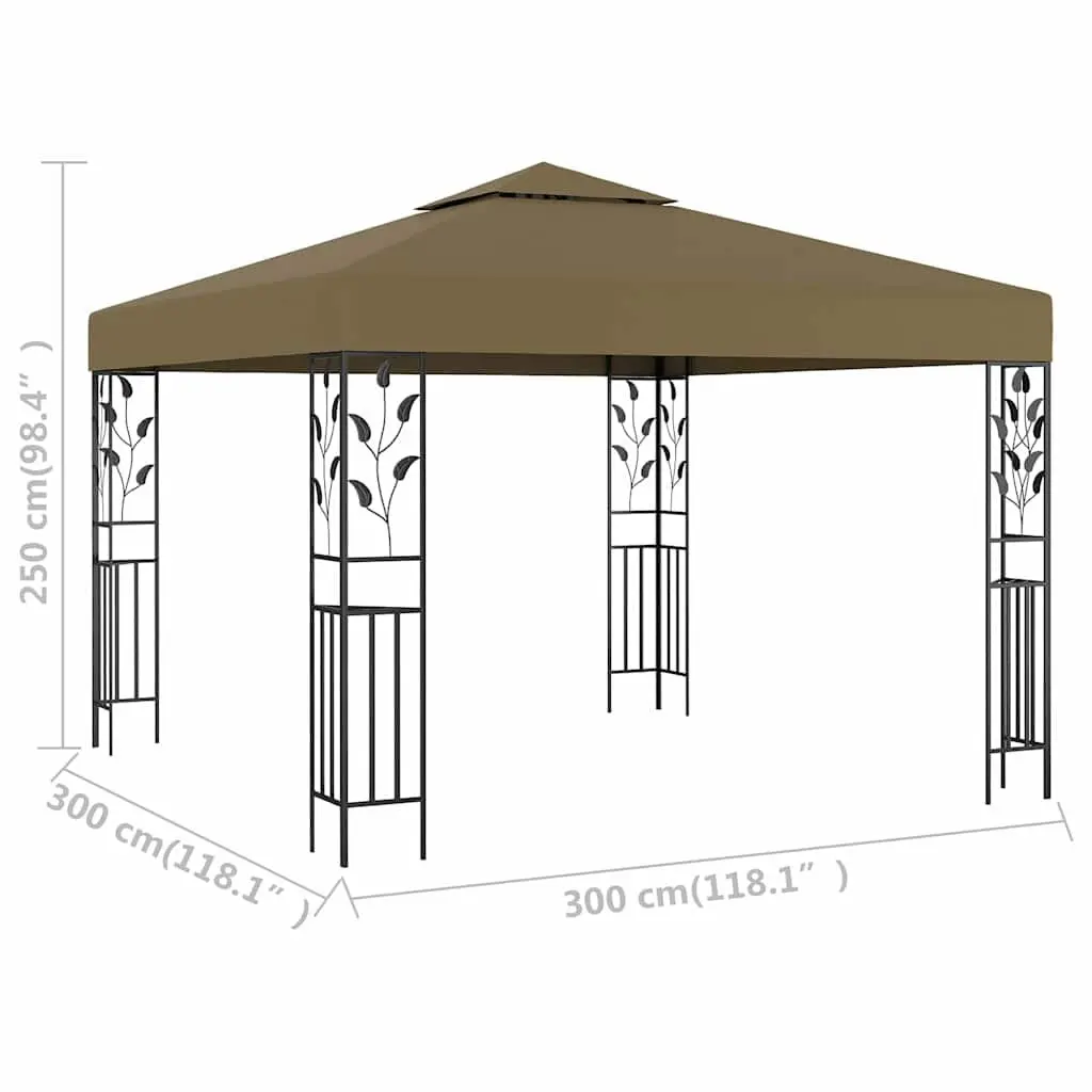 3x3 m Steel Frame Gazebo Canopy
