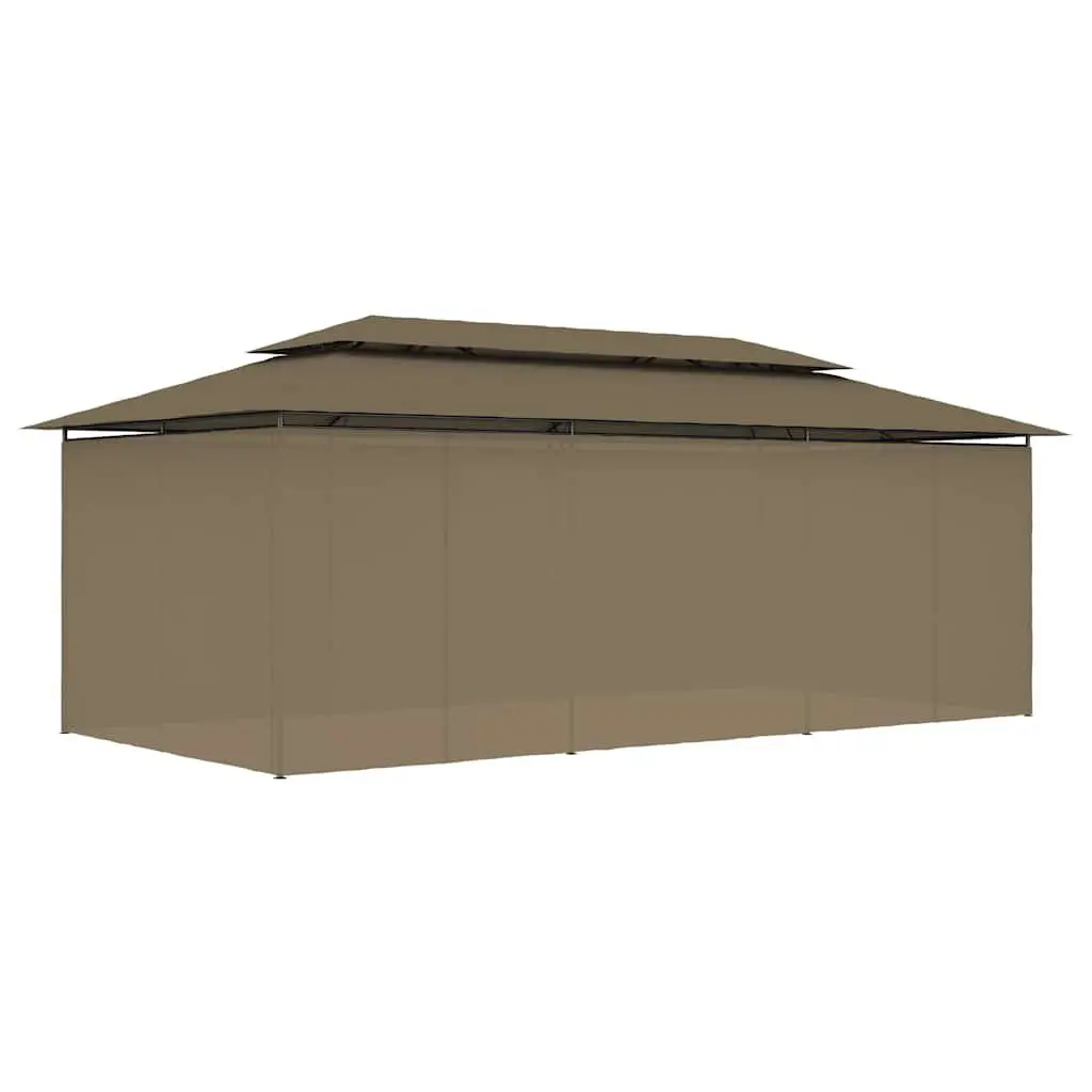 Outdoor Gazebo with Curtains Sunshade Canopy Party Tent Garden Backyard