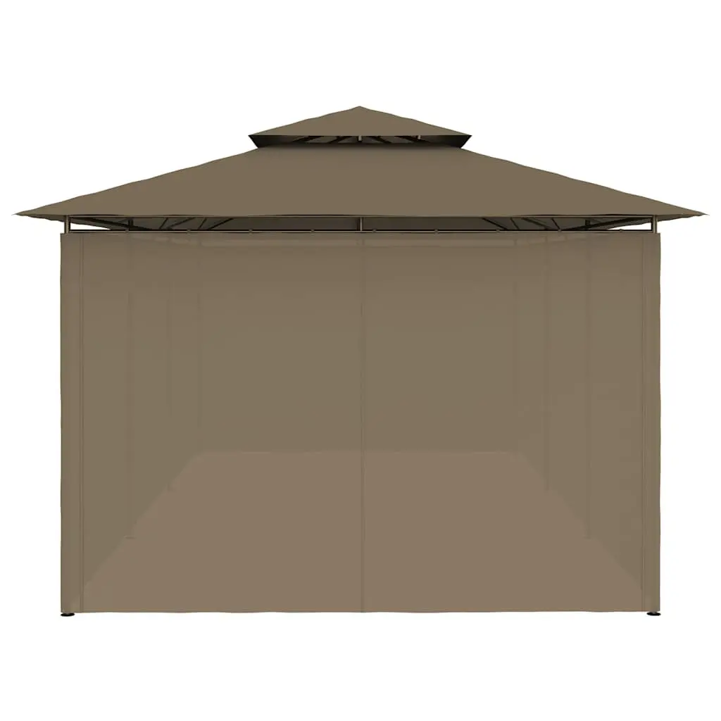 Outdoor Gazebo with Curtains Sunshade Canopy Party Tent Garden Backyard