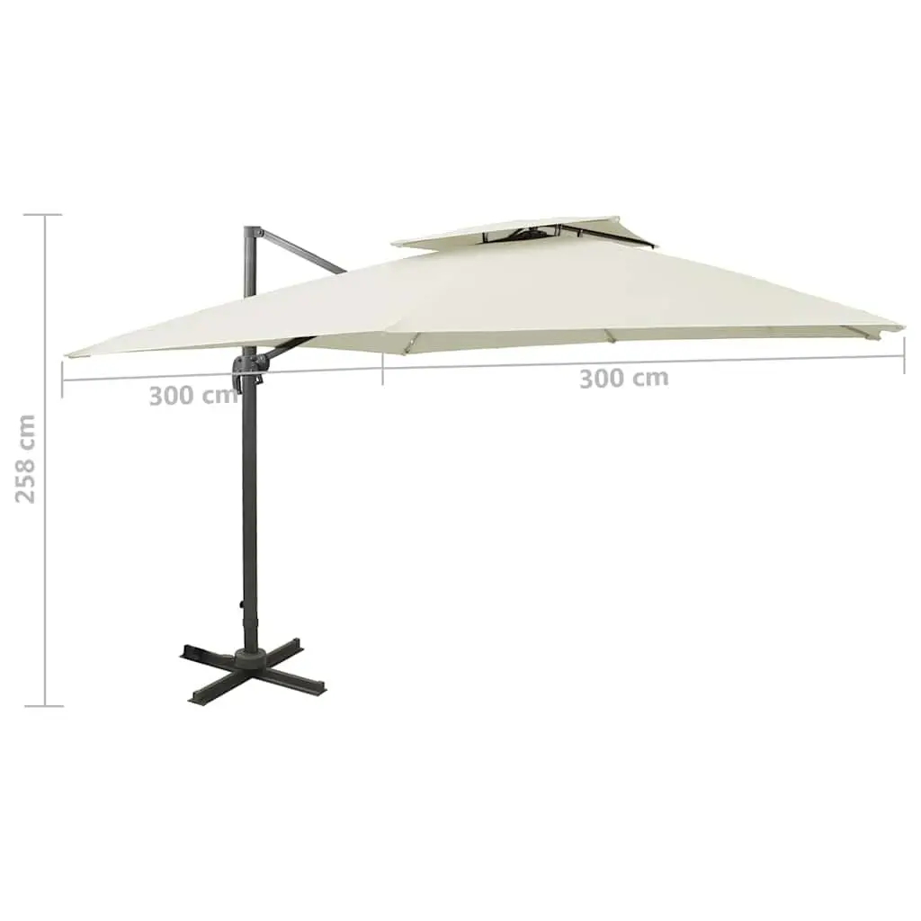 Cantilever Garden Parasol Outdoor Shade Umbrella 300x300cm