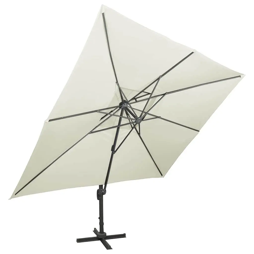 Cantilever Garden Parasol Outdoor Shade Umbrella Double Top 400 x 300 cm