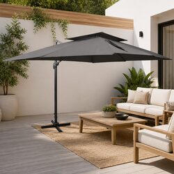 Cantilever Garden Parasol Dimensions: 400 x 300 cm, Anthracite