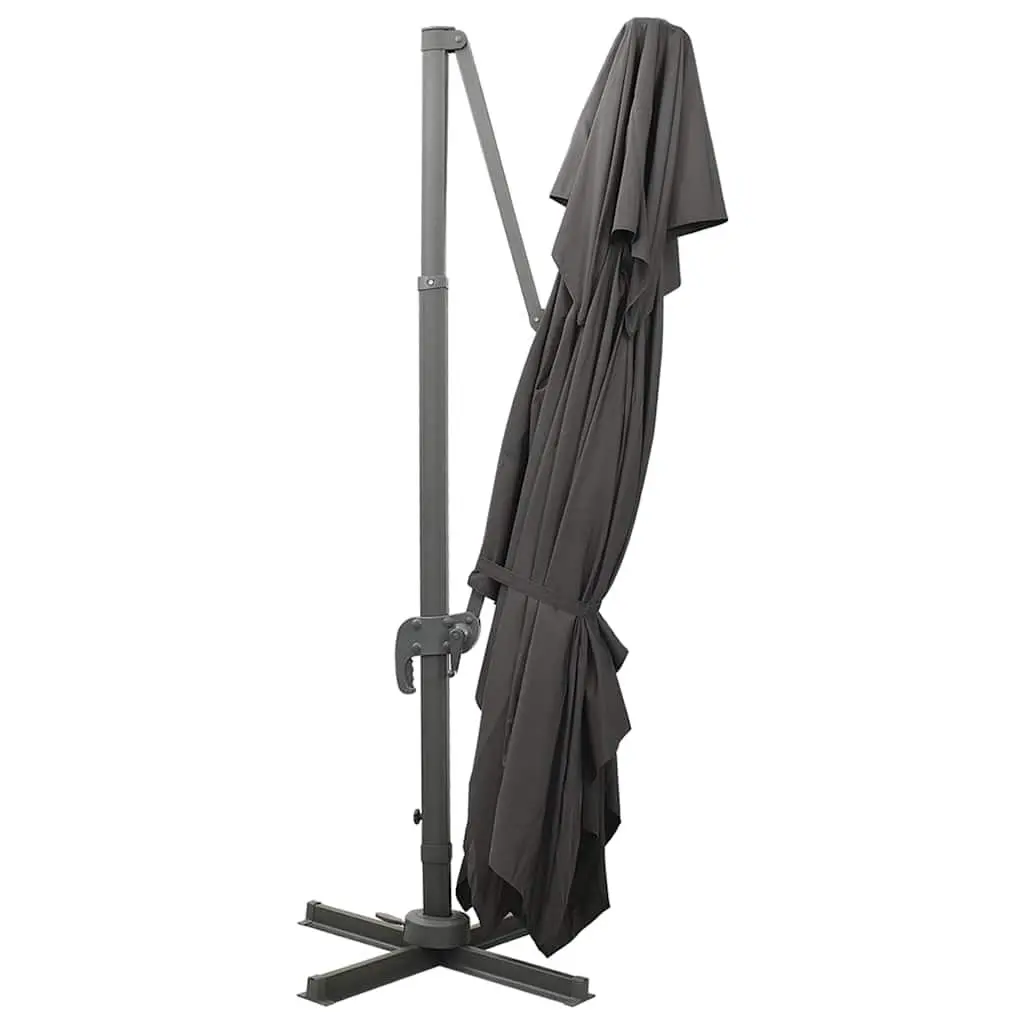 Cantilever Garden Parasol Double Top Anthracite Outdoor Sunshade Umbrella
