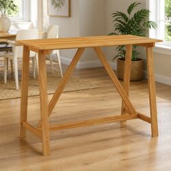 Garden Bar Table 140x70x104 cm Solid Acacia Wood Indoor Outdoor Furniture