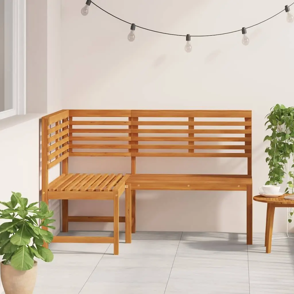 140 cm Wooden Garden Corner Bench