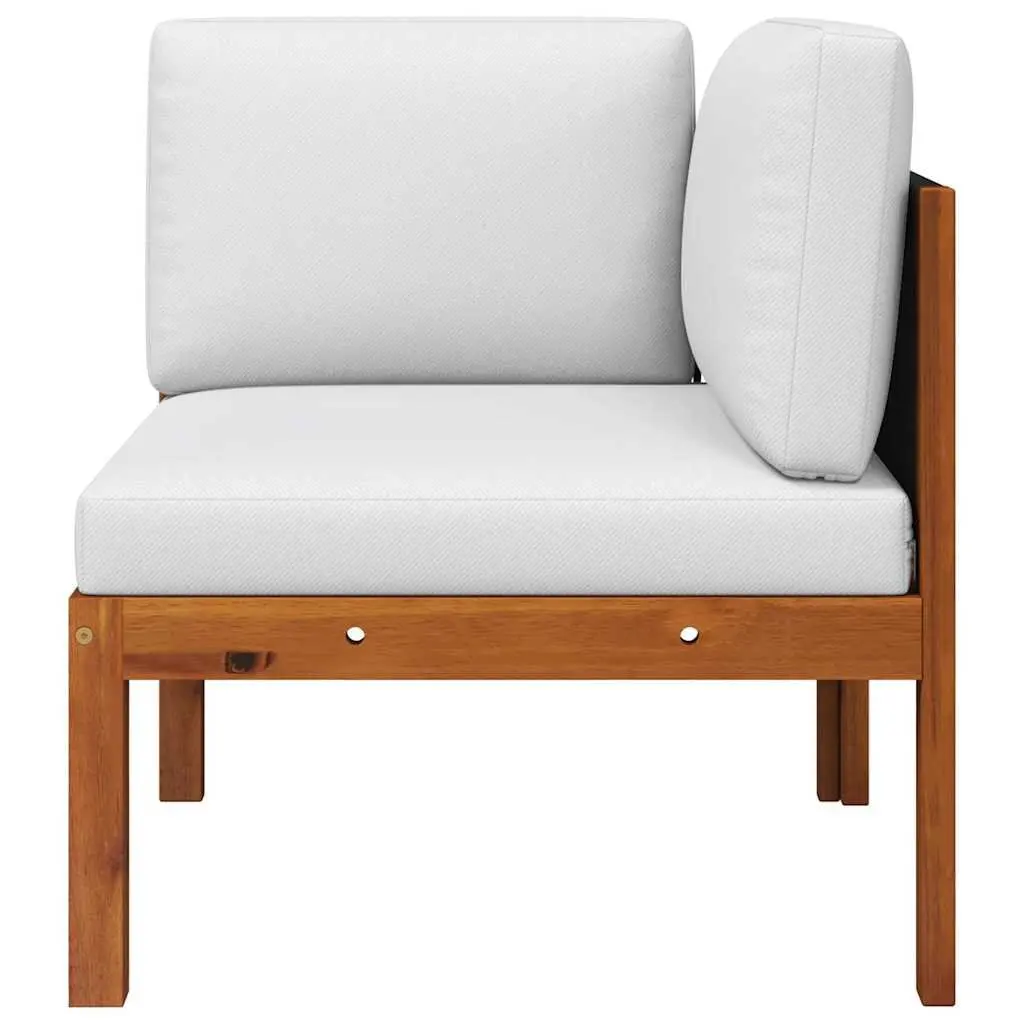 2 Piece Outdoor Garden Lounge Set Rope Backrest Cushioned Sectional Seating