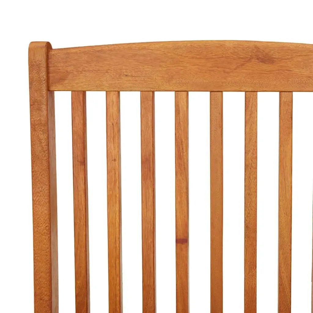 Folding Dining Chairs Set for Garden Patio 4 Piece Brown Eucalyptus Wood