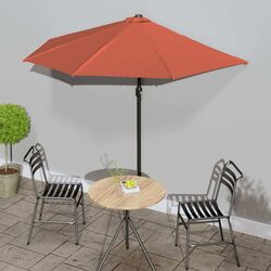 Half Round Balcony Parasol Specifications: 270x144x222 cm, Aluminium Pole