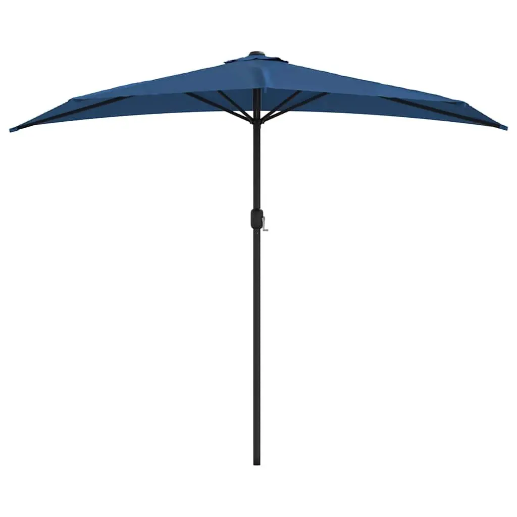 Blue Half Round Balcony Parasol Umbrella