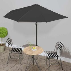 Half Round Balcony Parasol Dimensions: 300L x 155W x 223H cm