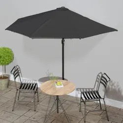 Half Round Balcony Parasol Dimensions: 300L x 155W x 223H cm