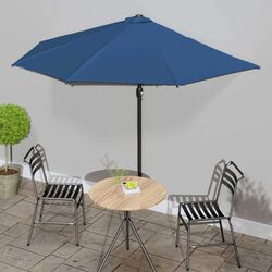 Half Round Balcony Parasol Specifications: 300x155x223cm Blue
