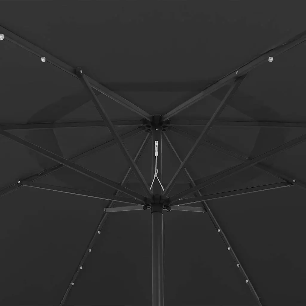 Garden Parasol Outdoor Use 400cm Black