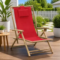 Specifications of the Red Folding Reclining Outdoor Chair