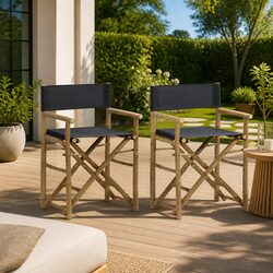 Specifications for 2 Grey Folding Director's Chairs