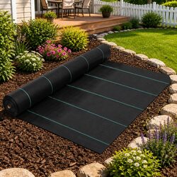 Weed Control Mat Specifications: Black Fabric 1x10m