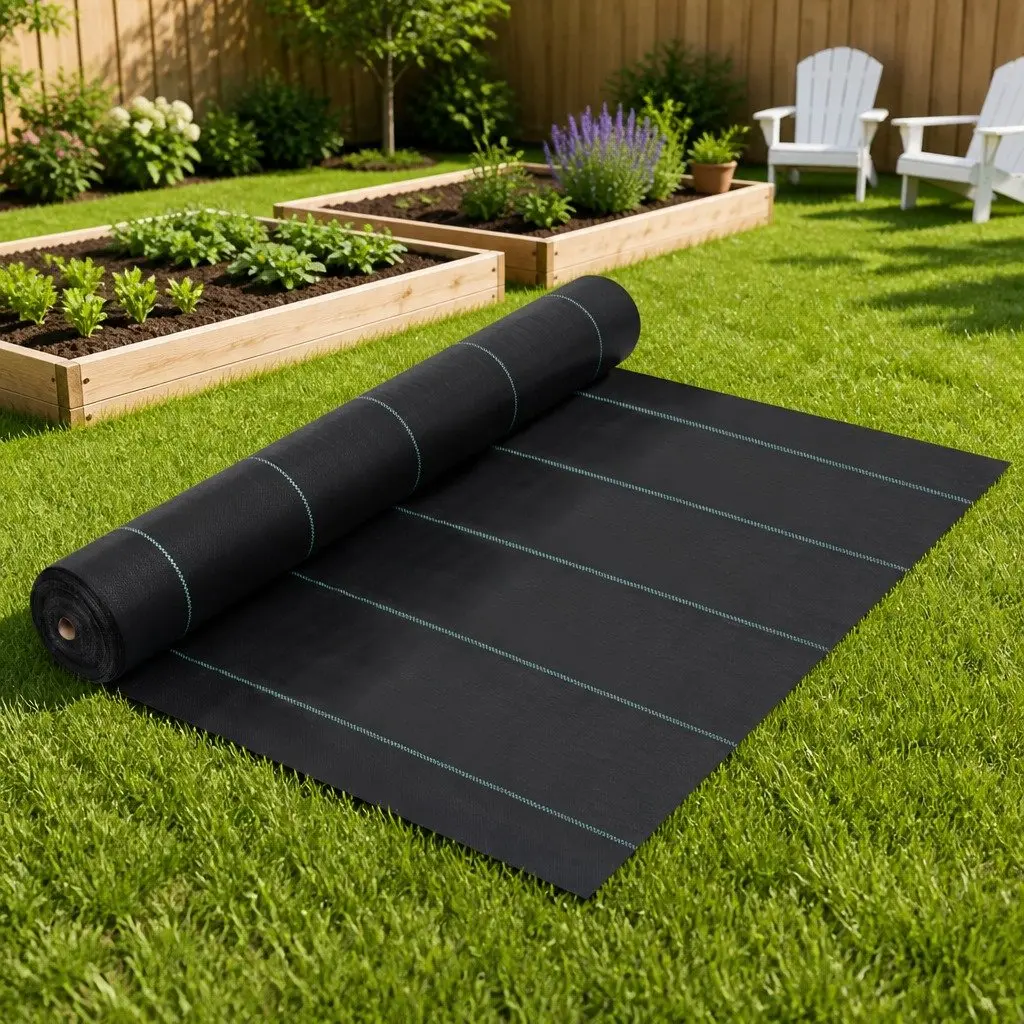 Weed Control Mat Black 2x5 m Ground Cover Landscape Fabric Sheet