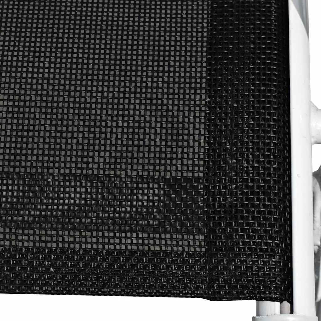 4 Stackable Black Steel Outdoor Chairs
