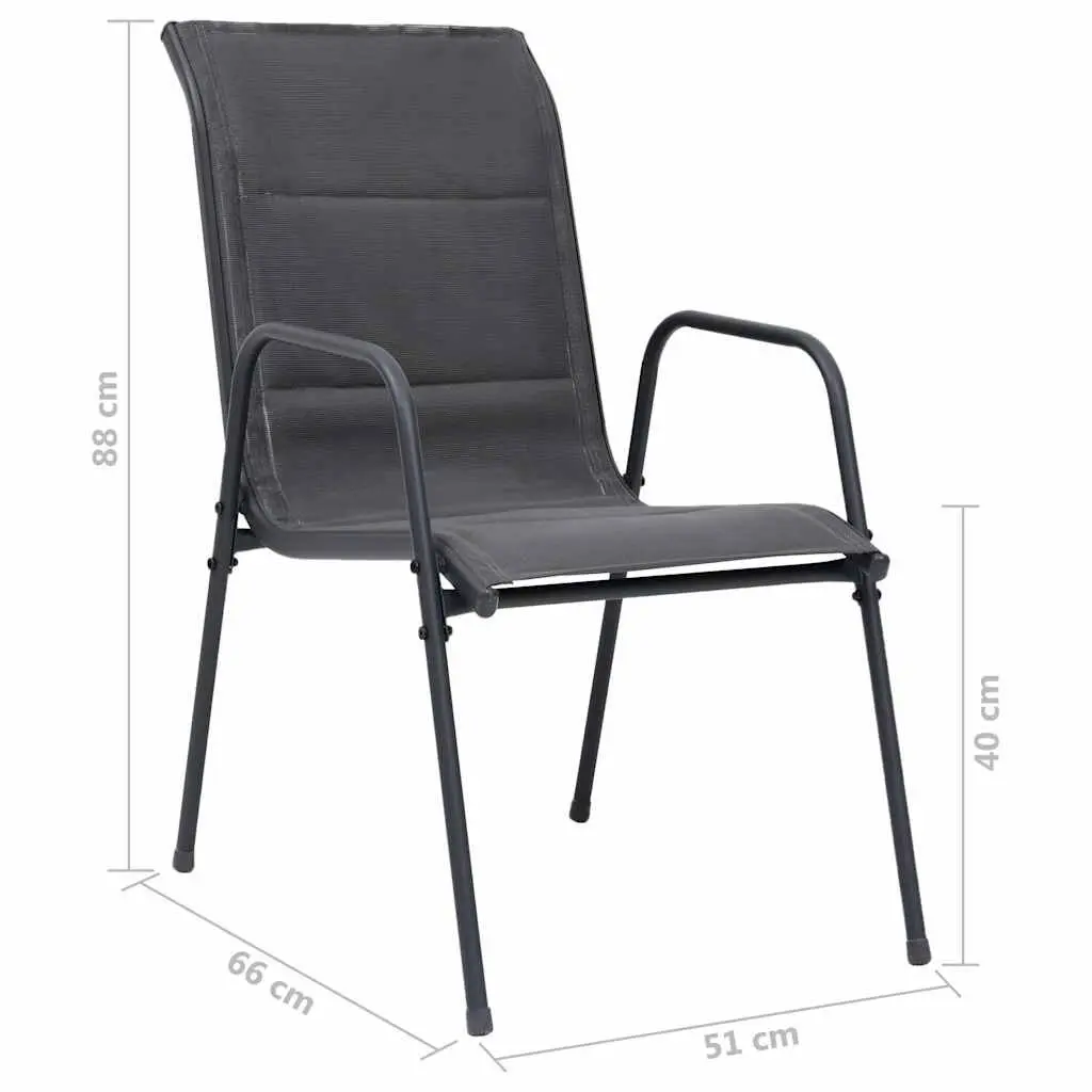 6 Stackable Outdoor Dining Chairs