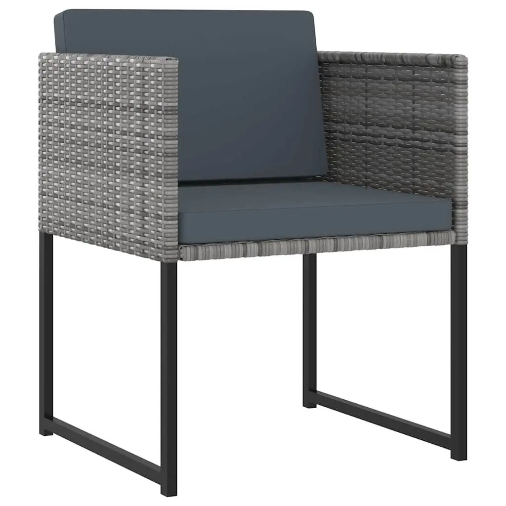 Garden Dining Set Outdoor Patio Furniture 11 Piece Grey Cushions