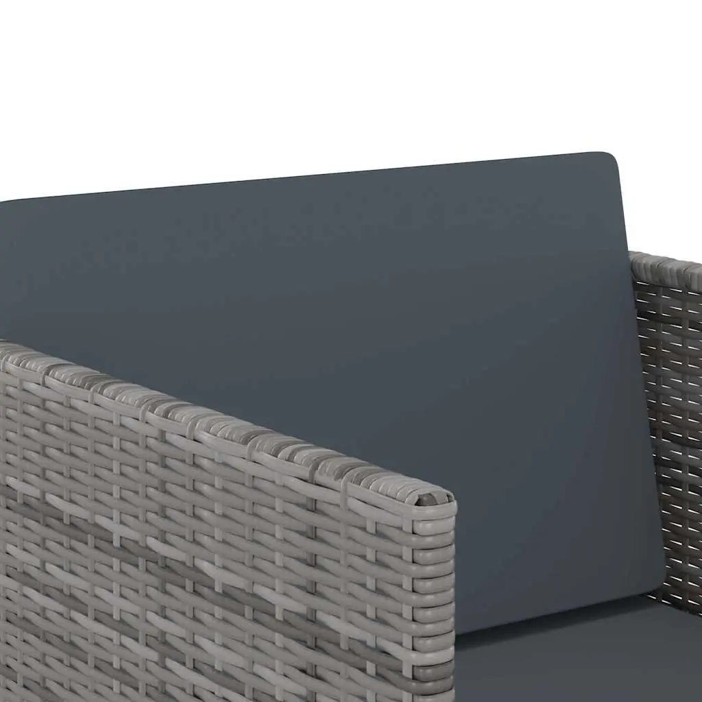 Garden Dining Set Outdoor Patio Furniture 11 Piece Grey Cushions