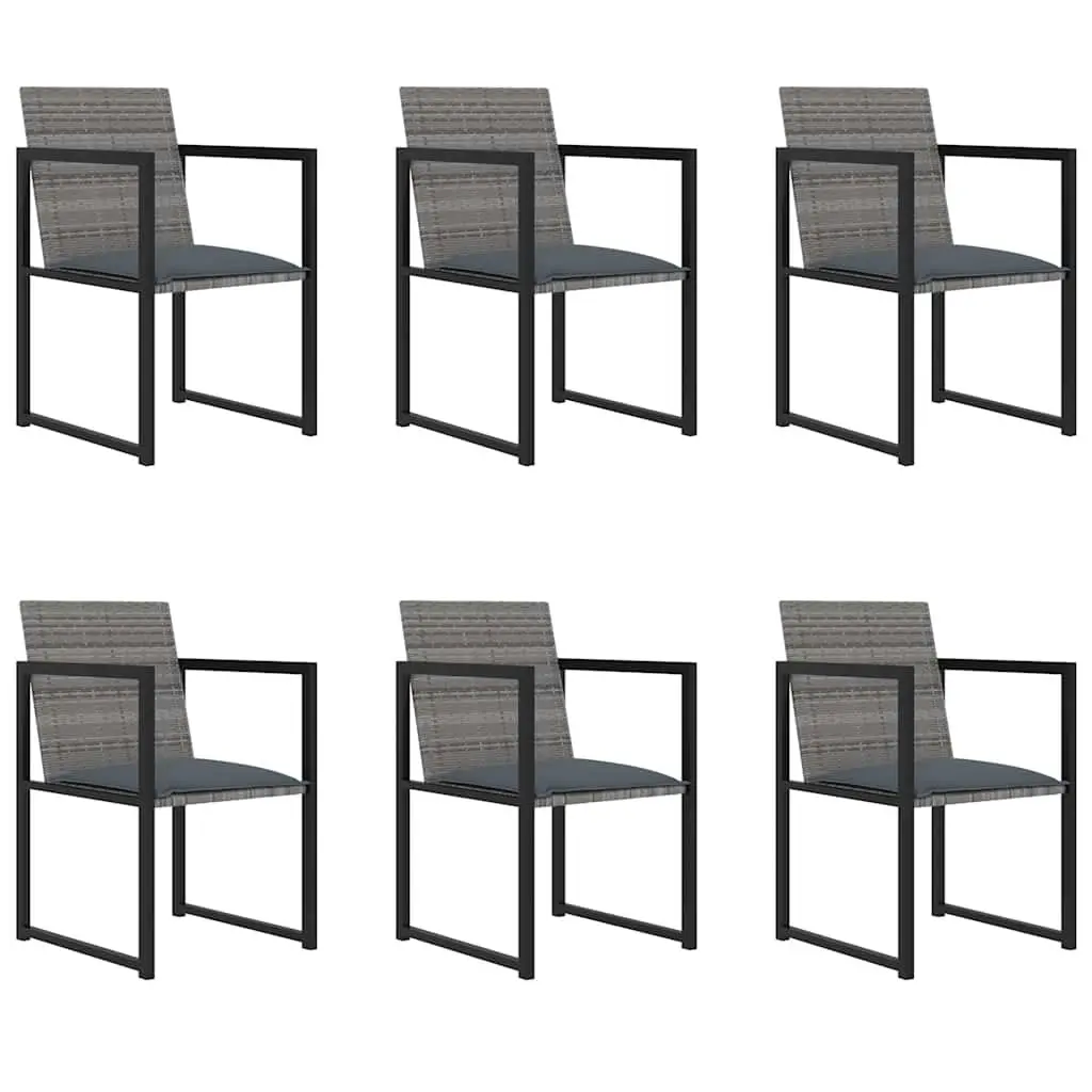 Outdoor Dining Set Garden Patio 7 Piece Grey