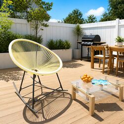 Outdoor Acapulco Chair Poly Rattan Garden Patio Seating Moon Chair Water