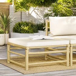 Garden Ottoman Footrest Dimensions: Lightweight Modular Bamboo